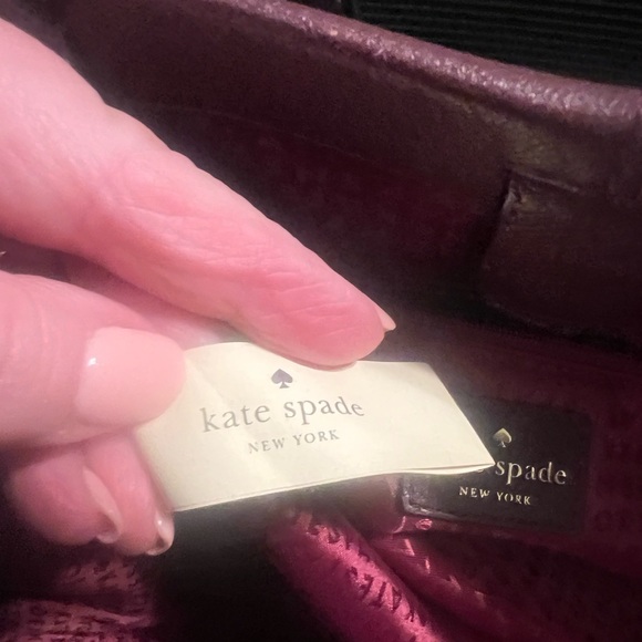 Kate Spade Burgundy Leather & Suede Large Tote Bag - Picture 5 of 10